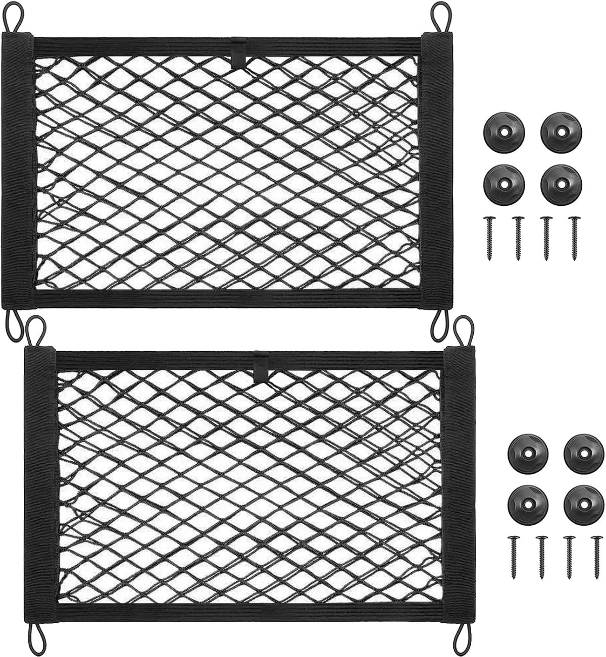 Upgrade Cargo Net for Motorcycle Helmet Storage, 11"X9.8" High-Elastic Double Layer Bungee Net (11x9.8 Inch)