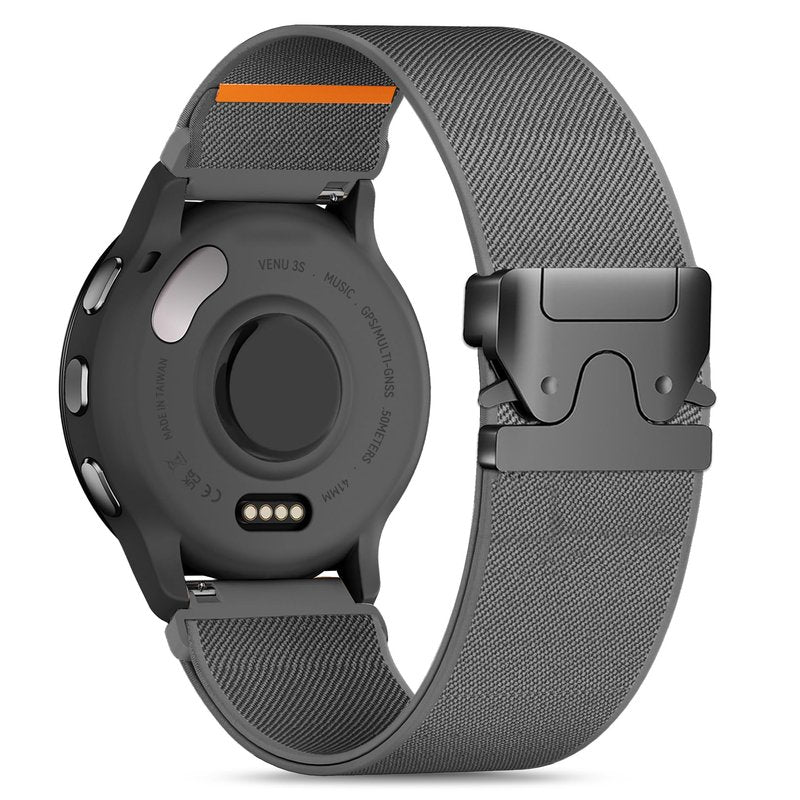 Sunnyson 18mm Stretchy Bands Compatible with Garmin Venu 3S/2S/Vivoactive 4S/Vivomove 3S, Parachute Elastic Soft Nylon Watch Band for Forerunner 255S/265S Women Men