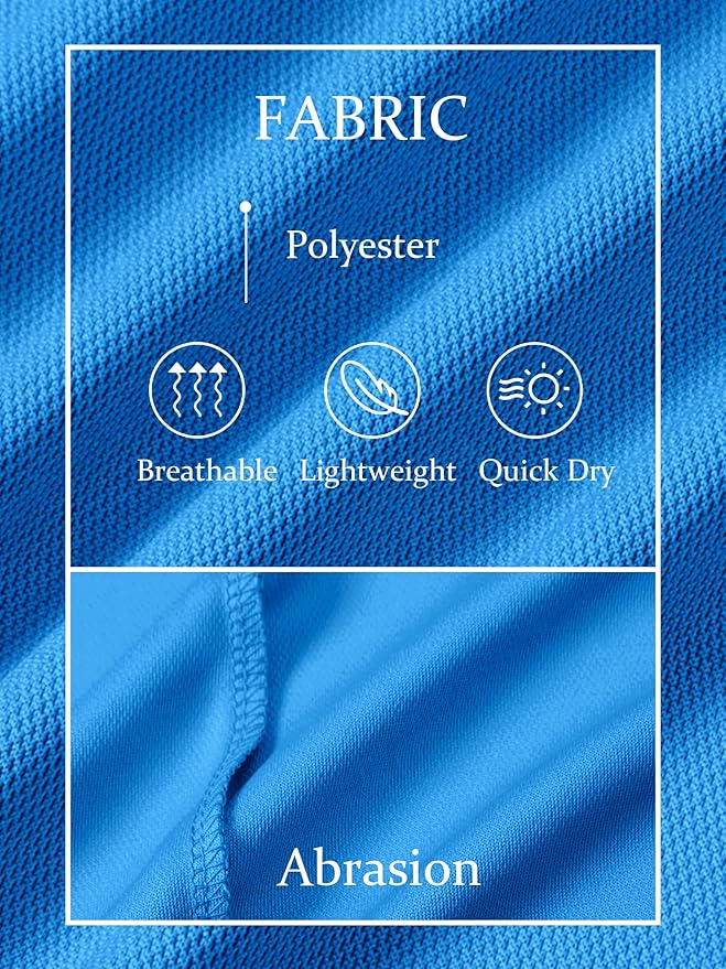 TACVASEN Mens Golf Shirt Dry Fit Mens Polo Shirts Short Sleeve Performance Golf Polos for Men with Collar Work Shirts