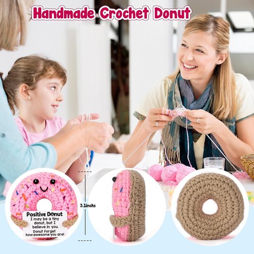 Graduation Inspirational Gifts | Positive Motivational Support Crochet Donut - Perfect for Women, Teachers & Graduates