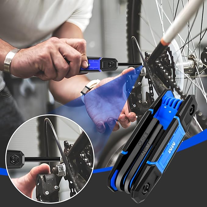 TOOLEAGUE 17Pcs Folding Allen Wrench Set Metric & SAE Hex Keys Allen Key Set Tool for Basic Home Repair and General Applications