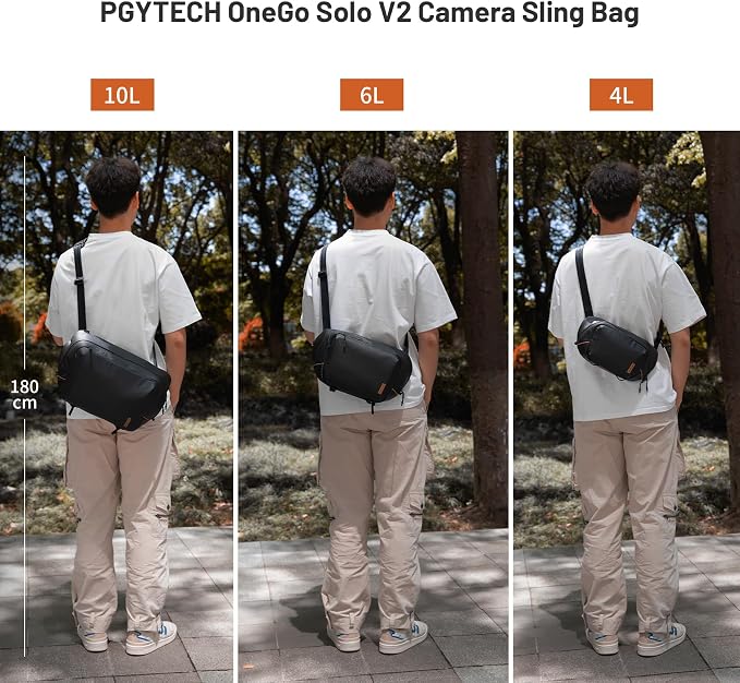 PGYTECH OneGo Solo V2 Camera Sling Bag, 4L Camera Chest Bag Crossbody Fanny Pack