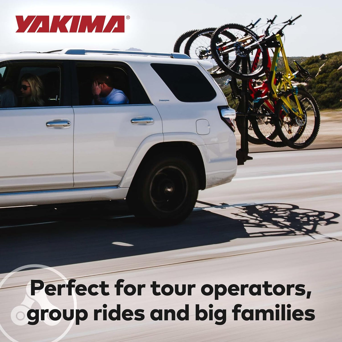 Yakima 4-Bike Vertical Hanging Hitch Mount Carrier - Durable Tilt-Away Steel Bike Rack | Hangover 4