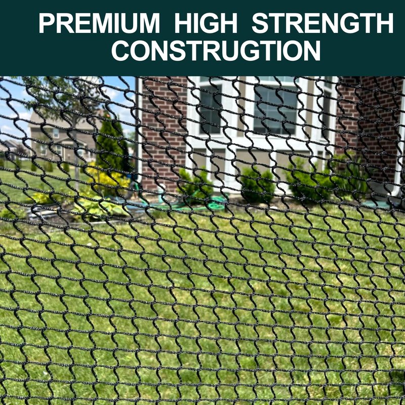 Sports Netting,Golf Practice Net Hitting Net with 33Feet Nylon Rope Also for Baseball, Hockey, Soccer, LAX and More - 10x10ft/10x15ft/10x20ft/10x25ft/10x30ft/10x40ft/10x50ft