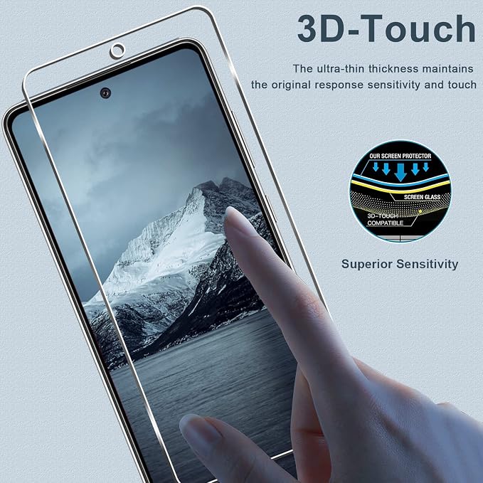 Galaxy A52 5G Screen Protector + Camera Lens Protector, 9H Tempered Glass Film