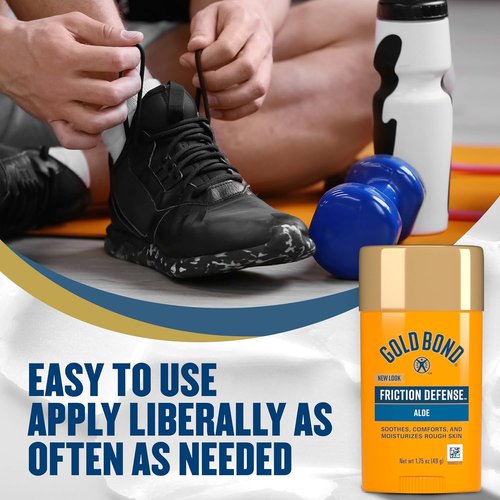 Gold Bond Friction Defense Stick - Anti-Chafing Relief with Aloe - 1.75 oz, 3 Pack for Soothing Comfort