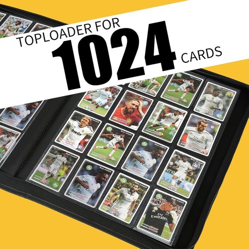 GERMUN Trading Card Binder - 16 Pocket Premium Card Holder for 1000+ Cards | Double-Sided Album (Dark Green)