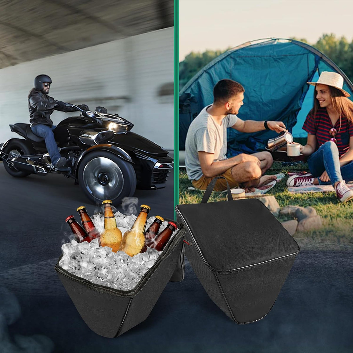 Removable Front Trunk/Frunk Luggage Bags Organizer for Can-Am Spyder F3/F3-S/F3-T/F3-L Accessories, Front Cargo Bag Liner Cooler Bag with Handle and Shoulder Straps
