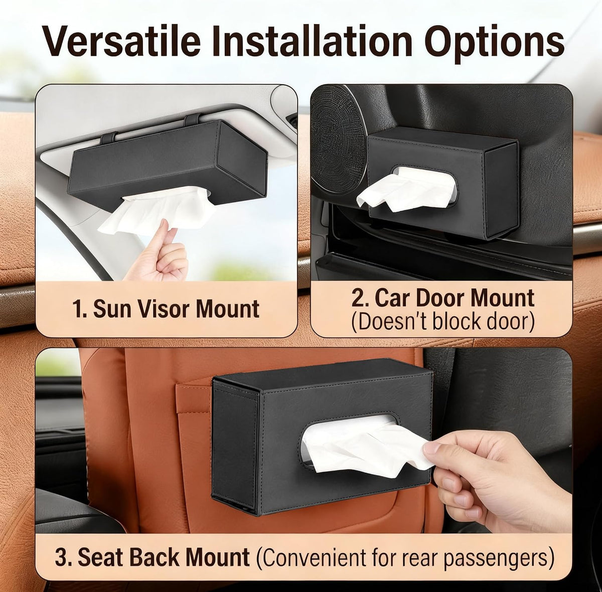 Car Visor Tissue Holder,Metal Clip Auto Napkin Dispenser for SUV