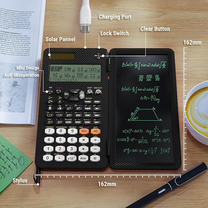 991EX 552 Functions Desktop ROATEE Scientific Calculator Rechargeable & Solar