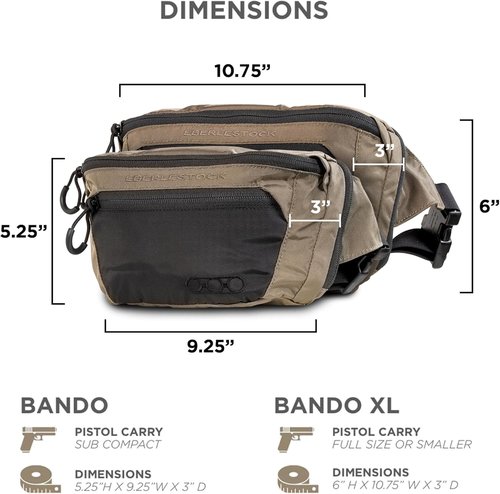 Eberlestock Bando Bag - Tactical Men's Fanny Pack with Adjustable Waist Belt & Zippered Pockets