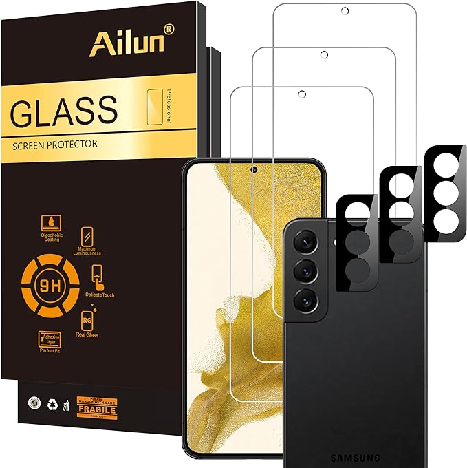 Ailun Screen Protector for Galaxy S22+/S22 Plus 5G 6.6 Inch Display 3Pack +