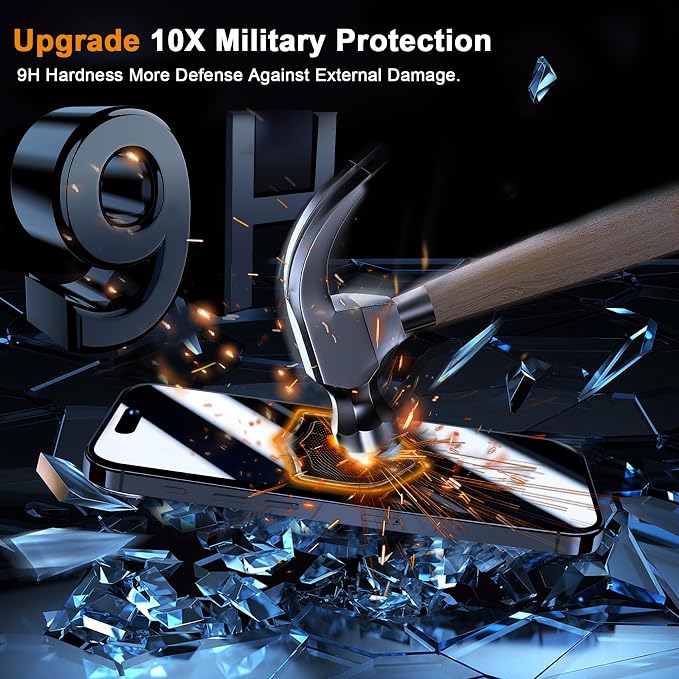 QHOHQ 3 Pack Screen Protector for iPhone 15 Pro Max