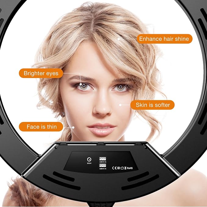 22"Ring Light with Stand, Ring Light Tripod