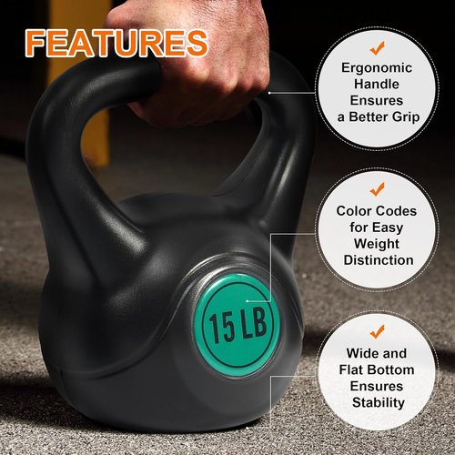 Fitvids Kettlebell Set - Strength Training Weights for Home Workouts | Adjustable 10-40 lbs