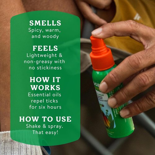 Badger Tick Spray - All-Natural Tick Repellent for Humans | 6+ Hours of Extra Strength Protection, 4 fl oz