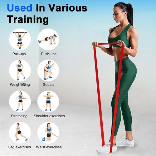 CroyVine Pull Up Bands Resistance Bands Set for Working Out,8 PC Long Exercise Bands & Fabric Booty Bands for Training Hip Thigh Glute Fitness,Home Workouts,Physical Therapy for Men Women