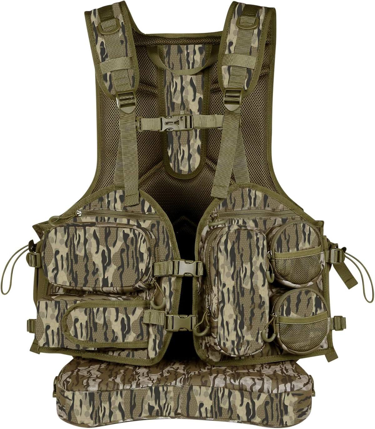 UIIHUNT Turkey Hunting Vest - Adjustable Camo Gear with Seat Cushion & Game Pouch | Memory Foam Comfort