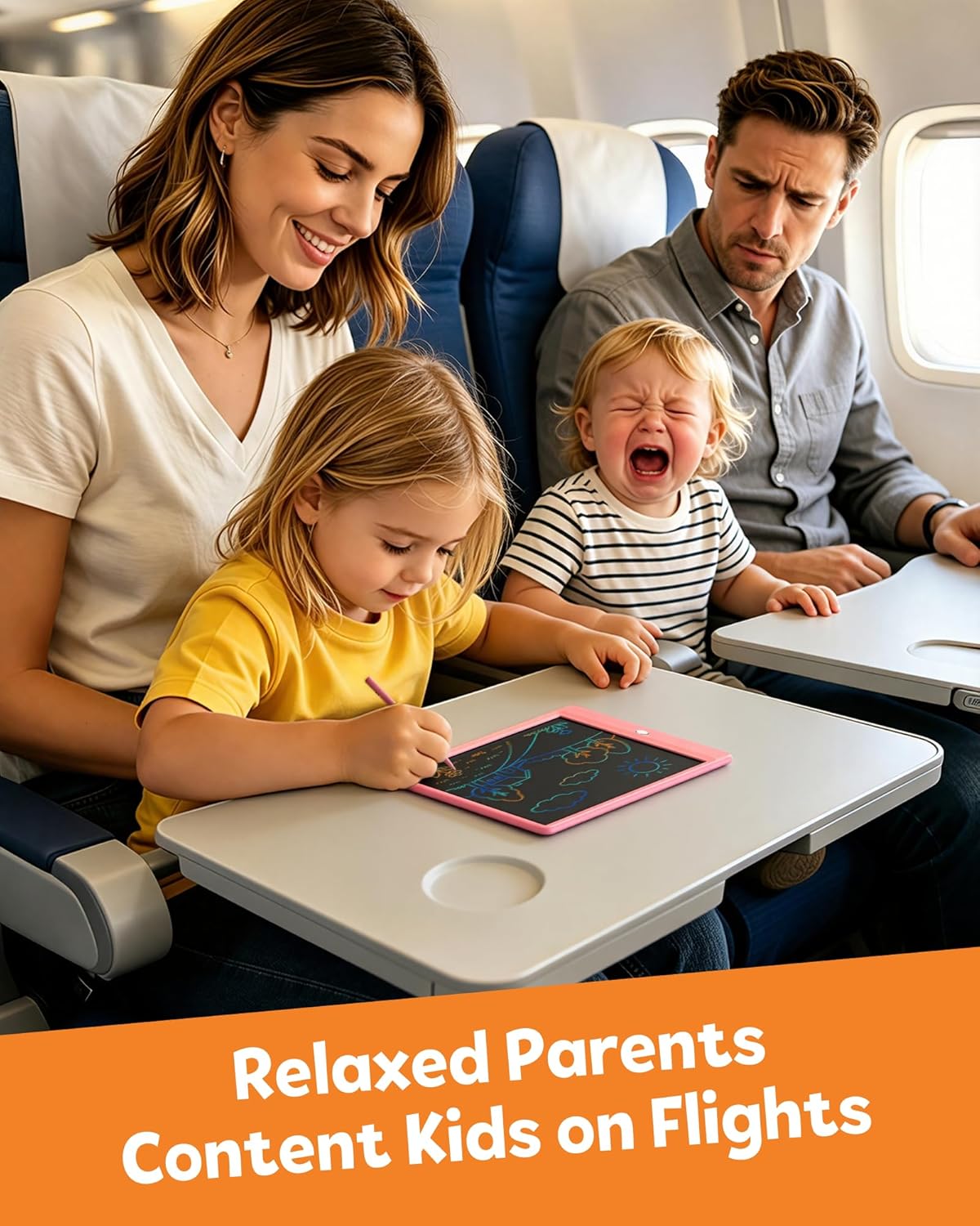 TEKFUN LCD Writing Tablet - 10-Inch Mess-Free Doodle Board for Kids | Perfect Easter Gift (Pink)
