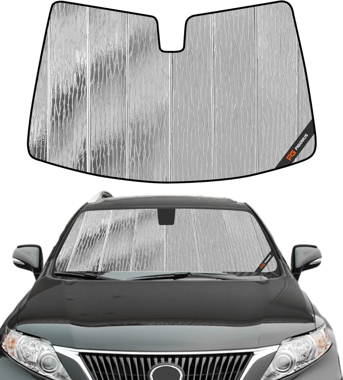 Pigenius Windshield Sun Shade for Lexus RX350/RX450h 2016-2022, RX350L/RX450hL 2018-2022 - AstraGuard