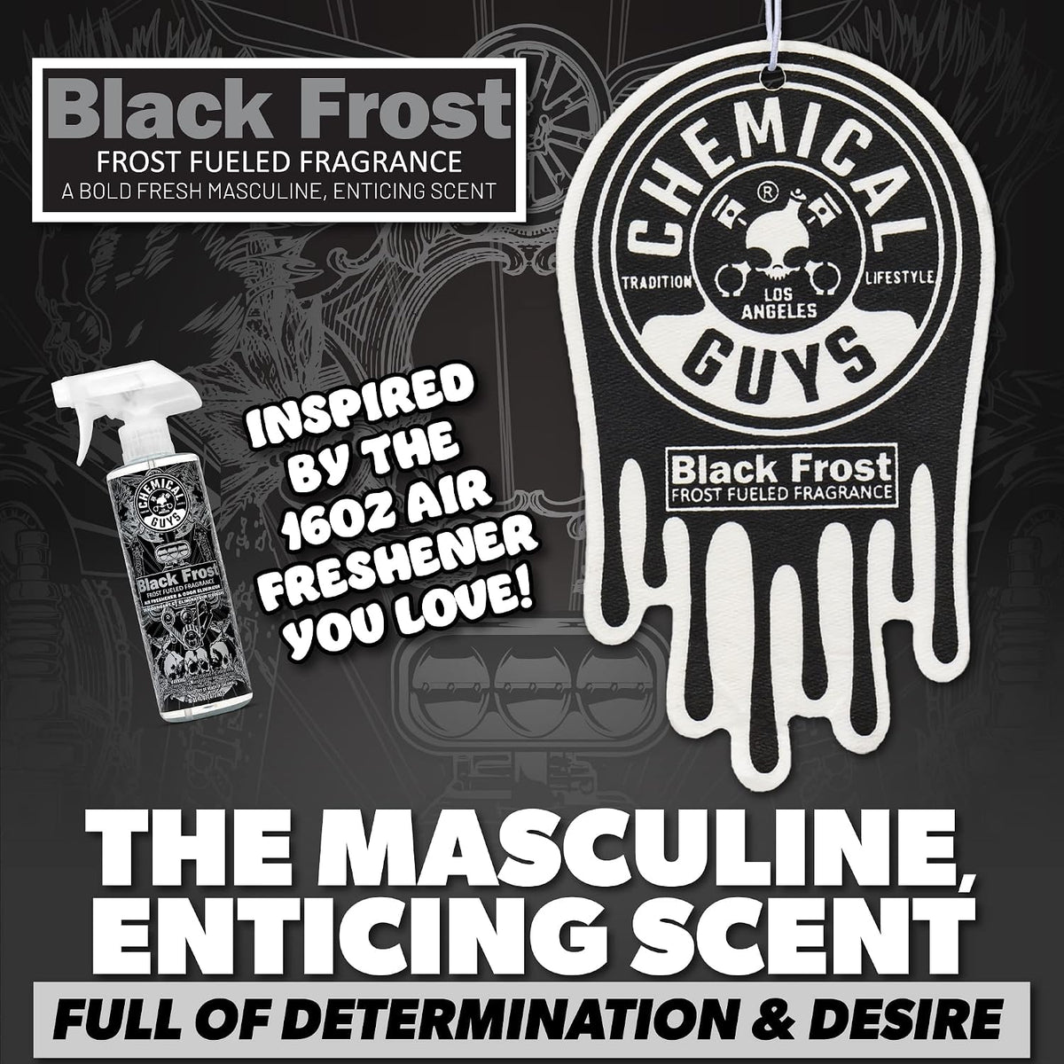 Chemical Guys Car Fresheners, Hanging Air Fresheners, Variety Scent Pack 12 Pack - for Cars, Home, Garage, Workspace, Dorm Room & More (4 x 3 Packs, Black Frost, Cherry, Pina Colada)