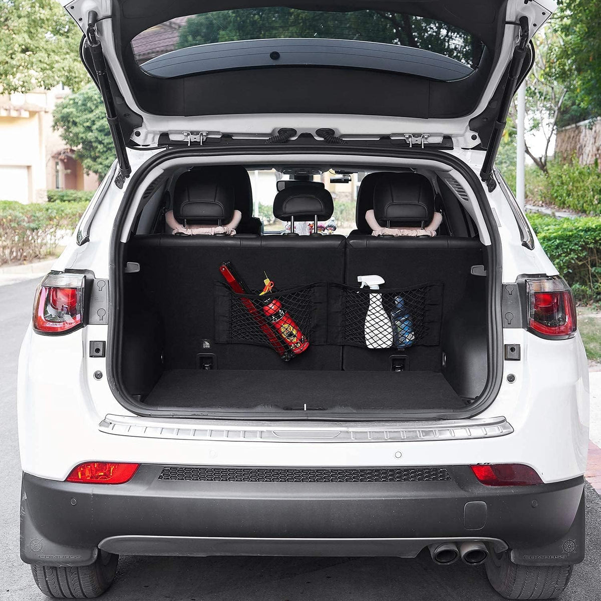 Universal Mesh Cargo Net Storage Net Wall Sticker Organizer Pouch Bag Storage Mesh Net for Car Trunk Storage Add On Organizers for Car Truck (15" x 9.5"(4 Packs))