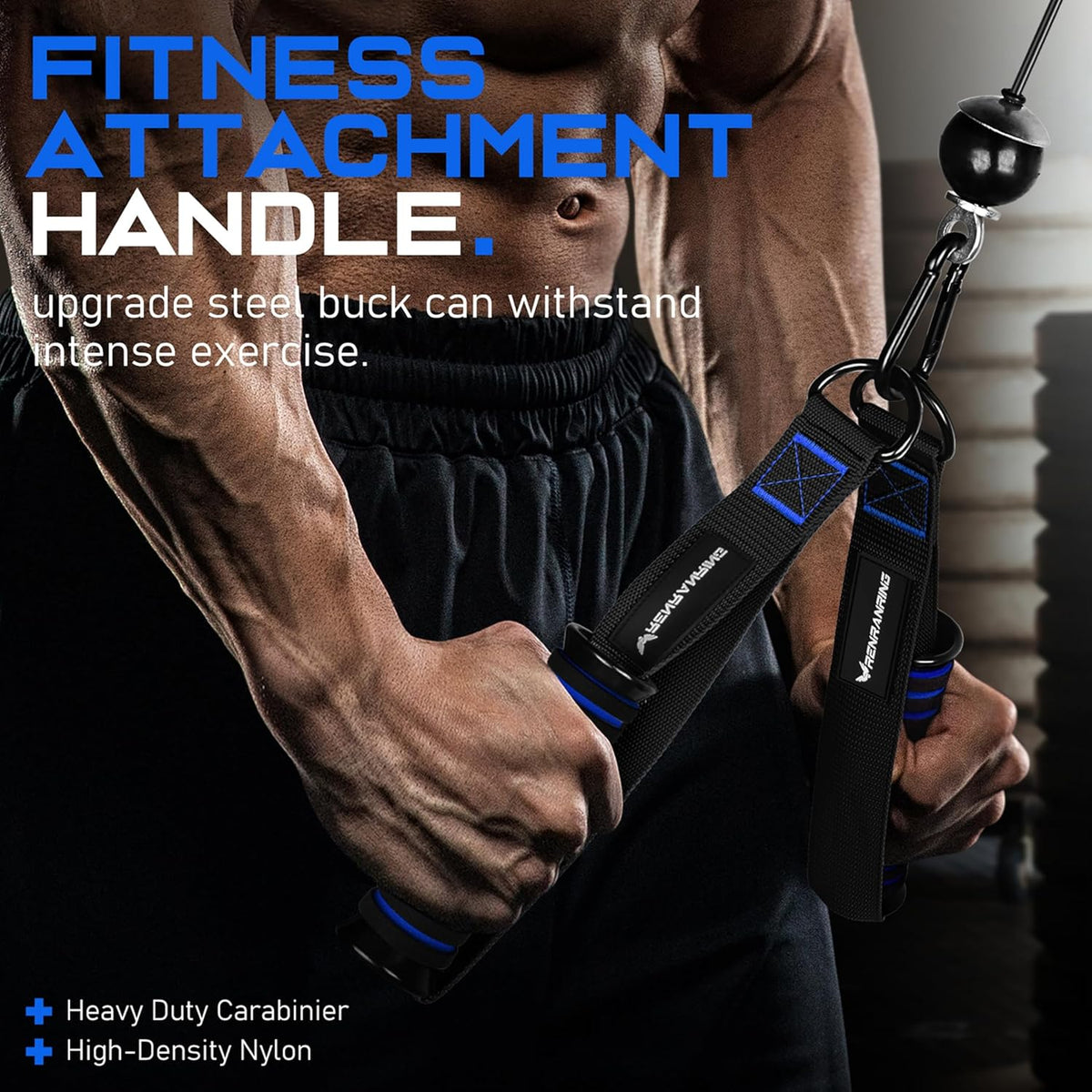 Renranring Gym Exercise Handles - Replacement Attachments for Cable Machines & Resistance Bands | Durable Workout Accessories