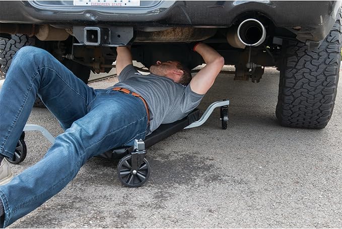 Performance Tool W85014 Low Profile Oversized Shop Mechanic X-Frame Creeper with Extra Padding, 38-Inch x frame oversized