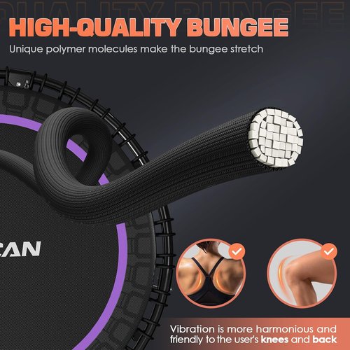 BCAN Mini Rebounder Trampoline - 450/550LBS Capacity, Foldable Fitness Trampoline for Indoor & Outdoor Use, 40"/48" Size