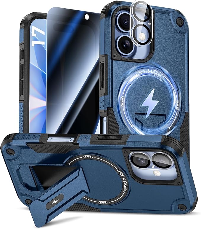 Goton for iPhone 17 Case with Privacy Tempered Glass Screen Protector & Camera