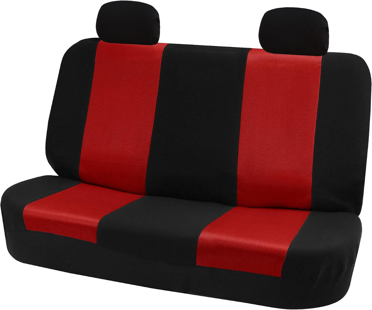 FH Group 3D Air Mesh Car Seat Covers Front Set – Universal Fit Automotive Seat Protectors, Washable Low Back Bucket Seat Covers for SUV, Sedan, Car Accessories, Bl;ue/Black