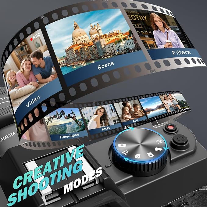 True 5K Digital Camera for Photography, Autofocus & Anti-Shake, 16X Zoom