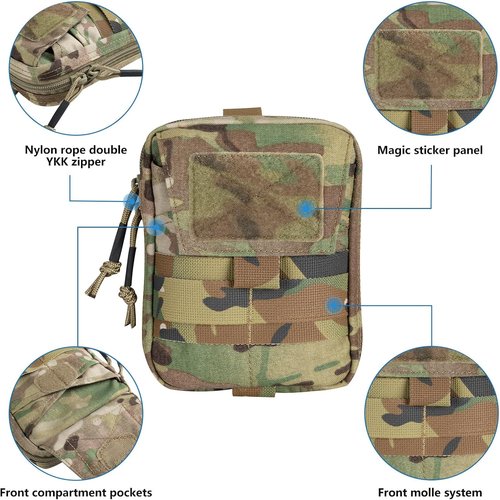 EXCELLENT ELITE SPANKER Molle Admin Pouch - Versatile Military Utility Tool Bag for EDC | Compact Design