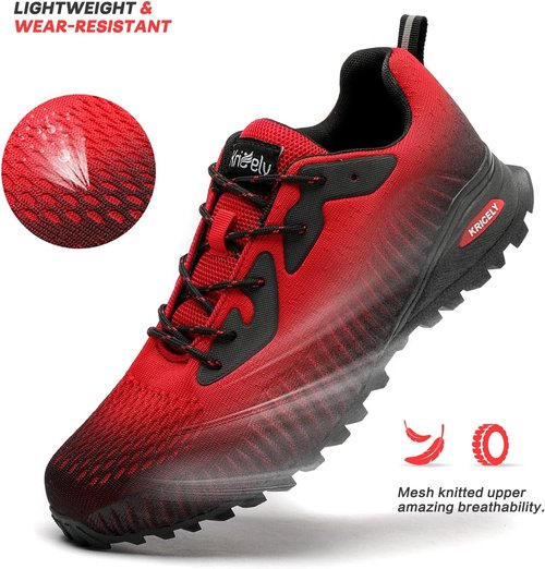 Kricely Men's Trail Running Shoes - Versatile Hiking & Walking Sneakers | Casual Outdoor Footwear