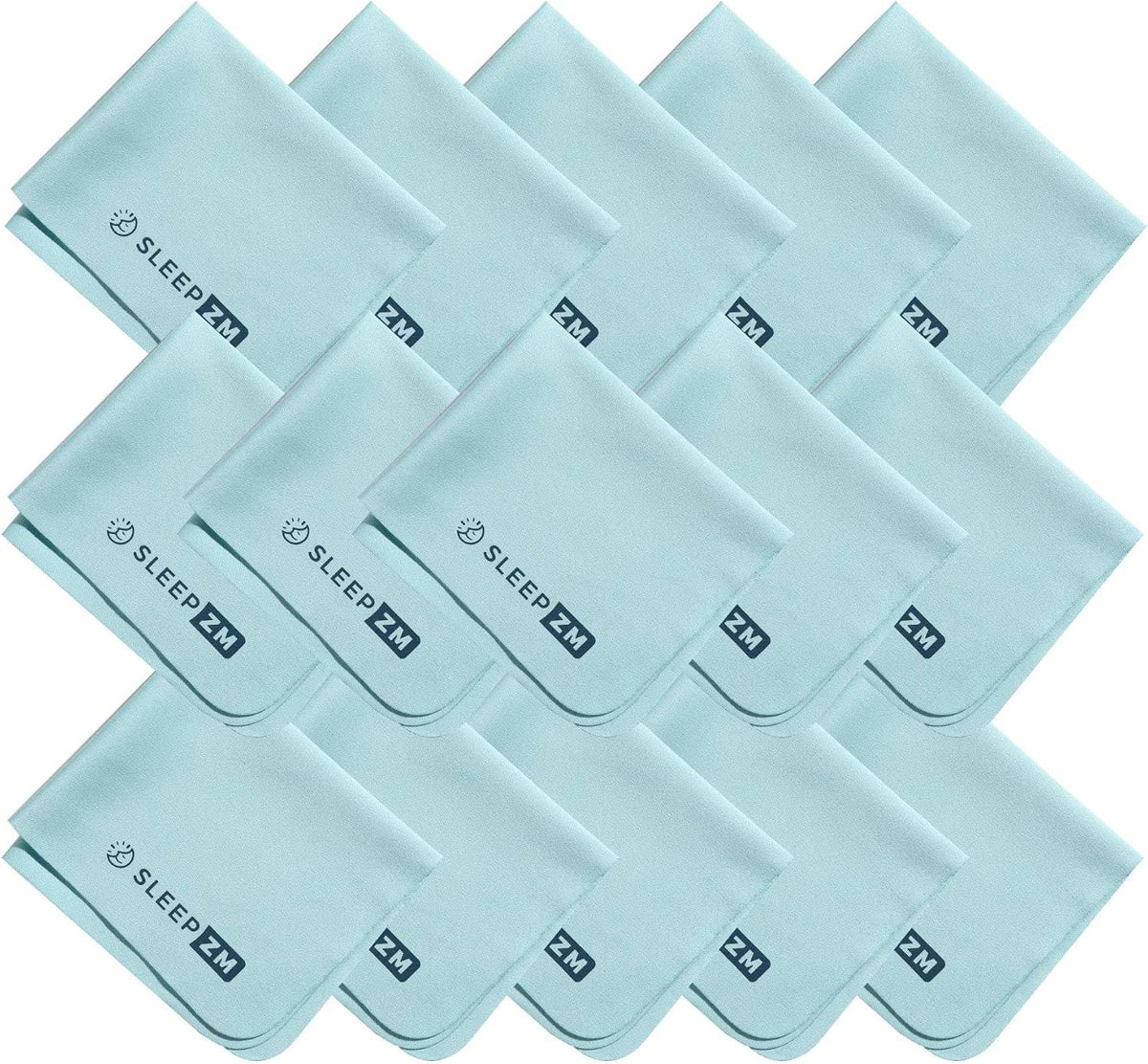 Sleep ZM 15 Pack Special Blue Light Glasses Microfiber Cleaning Cloths - Safe and Effective Cleans Lenses, Screens, Cameras, Eyeglasses, Cell Phone, LCD TV Screens and More (6X7)