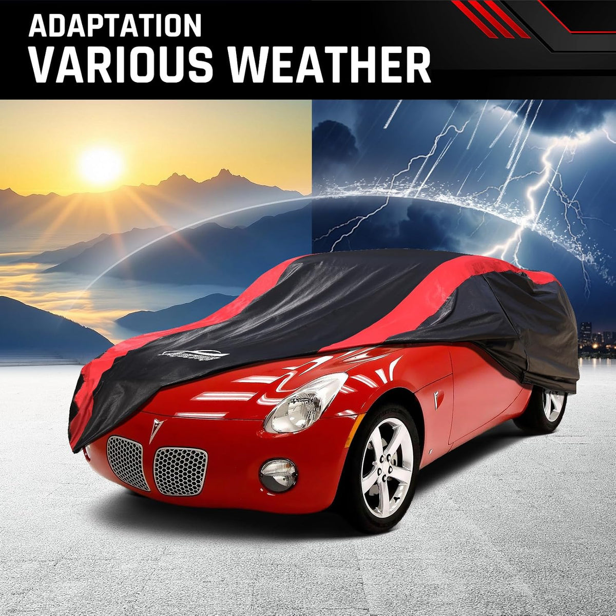 Car Cover Custom Fit for Pontiac Solstice (2005-2009), Coupe Car Cover Waterproof All Weather with Cotton Liner for Rain Snow Protection