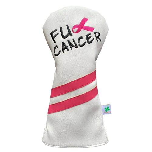 Foretra Driver Headcover - Limited Edition F U Cancer Design Golf Club Covers - Fairway Wood Head Covers Hybrid Headcover Novelty Golf Accessory for Most Brands (Driver)