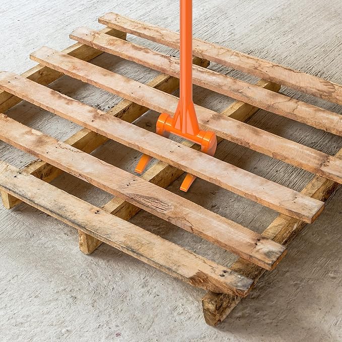Enhanced Pallet Buster Fully Welded Deck Board Removal Tool 50'' Non-Slip Handle, All-Steel Deck Removal Tool One Piece Pallet Breaker Tool, Saves Time and Effort in Deck, Pallet Demolition