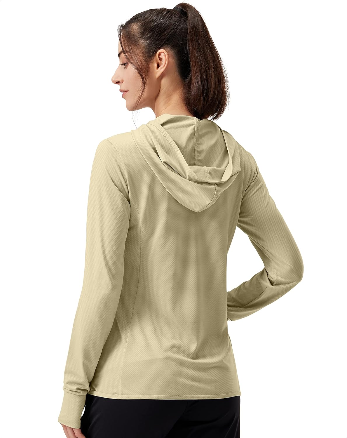 Soothfeel Women's Sun Protection Hoodie Jacket - Lightweight UPF 50+ Long Sleeve for Hiking | Pocket Included