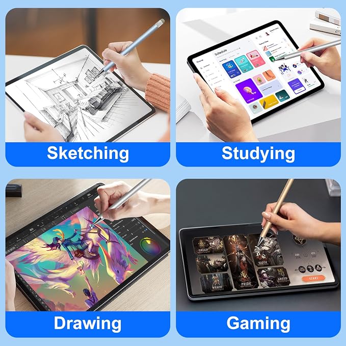 Stylus Pen for Touchscreen, 3 Pack Stylus for Nintendo Switch, ipad | 2-in-1