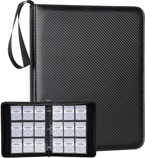 Card Binder - 720 Capacity Zippered Trading Card Holder for MTG & Sports Cards - Durable, Acid-Free Storage (Black, 9 Pocket)