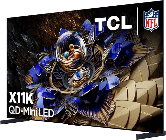 TCL 85-Inch Class X11K Series QD-Mini LED 4K UHD Google Smart TV Ultra Premium Mini-LED TV - QLED, 144hz, Anti-Reflective Screen, Bang & Olufsen Audio, Dolby Atmos (85X11K, 2025 Model)