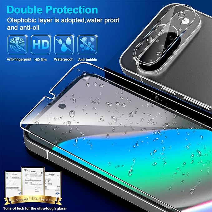 letosan 3 Pack for Google Pixel 10 Screen Protector Tempered Glass + 3 Pack