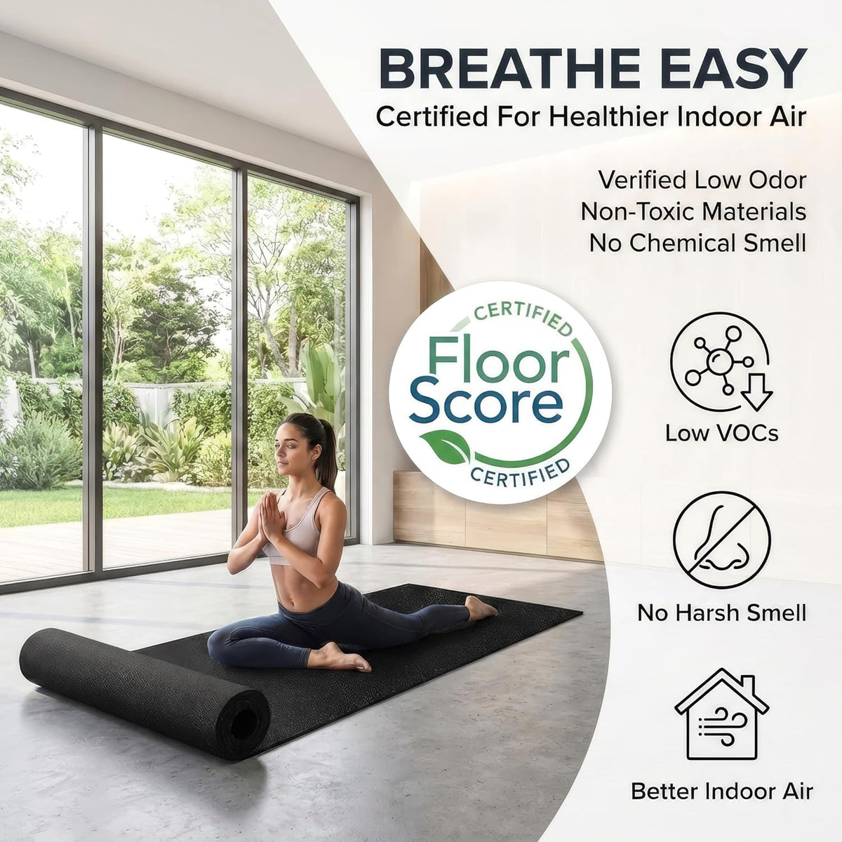 Rubber King Exercise Mat - Eco-Friendly Non-Slip Thick Rubber for Home Gym | Durable Indoor/Outdoor Use