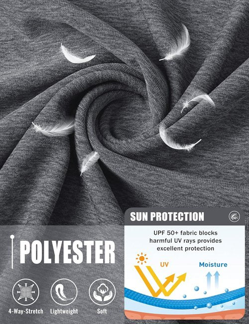 MAGCOMSEN Men's Quick-Dry Long Sleeve Shirt - UPF 50+ Sun Protection Athletic Fishing Tee