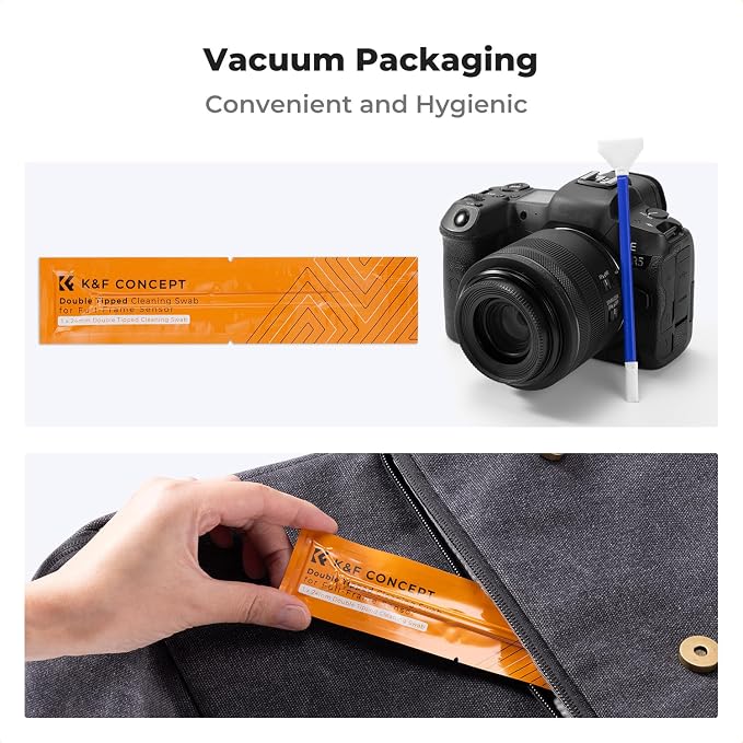 K&F Concept 2-1 24mm Full Frame Sensor Cleaning Swab & Viewfinder Cleaning Swab