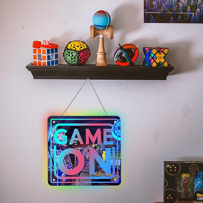 Game Neon Sign RGB Gaming LED Light DIY Color App Control Gamer Mirror Light Sign Gaming Wall Decor for Bedroom Studio Game Room in Christmas Party