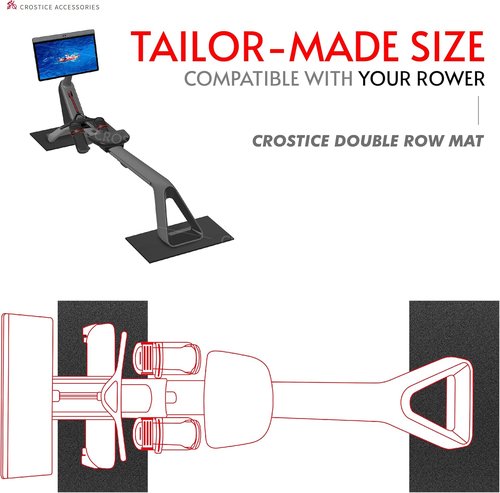 Double Mat by [Brand Name] - Compatible with Peloton Bike & Concept 2 Rowing Machine | 6mm Thickness for Floor Protection