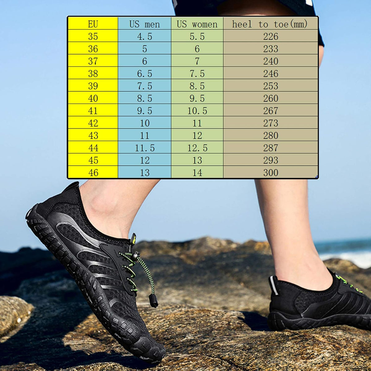 Skiennix Water Shoes - Quick-Dry Barefoot Aqua Shoes for Men & Women | Ideal for Beach, Pool, Hiking & Water Sports