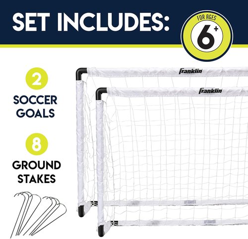 Franklin Sports MLS Mini Goal Set - 54" Portable Soccer Goals for Kids | Easy Setup & Fun Play
